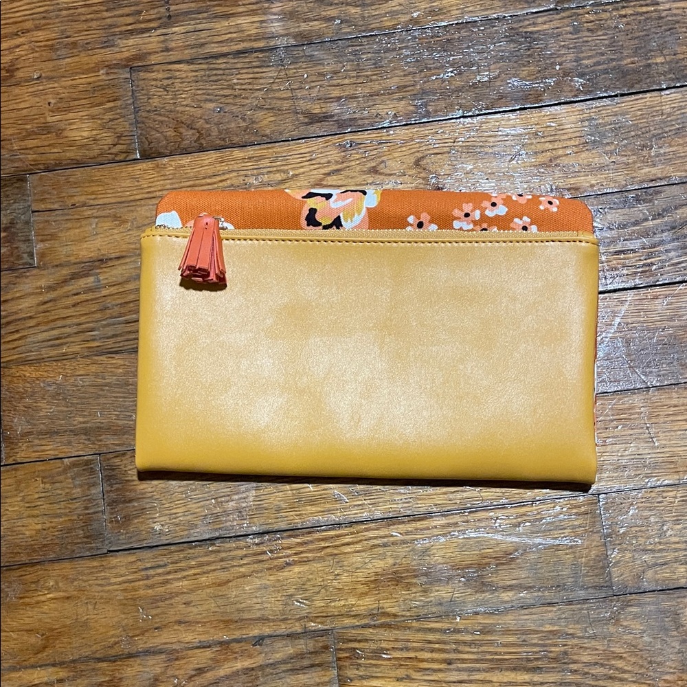 Yellow Floral Accent Women's Clutch Wallet